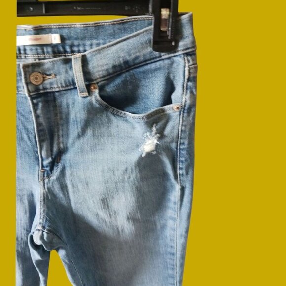 Levis Classic Straight Mid-Rise Blue Denim Jeans Womens Size 8 - Picture 4 of 11